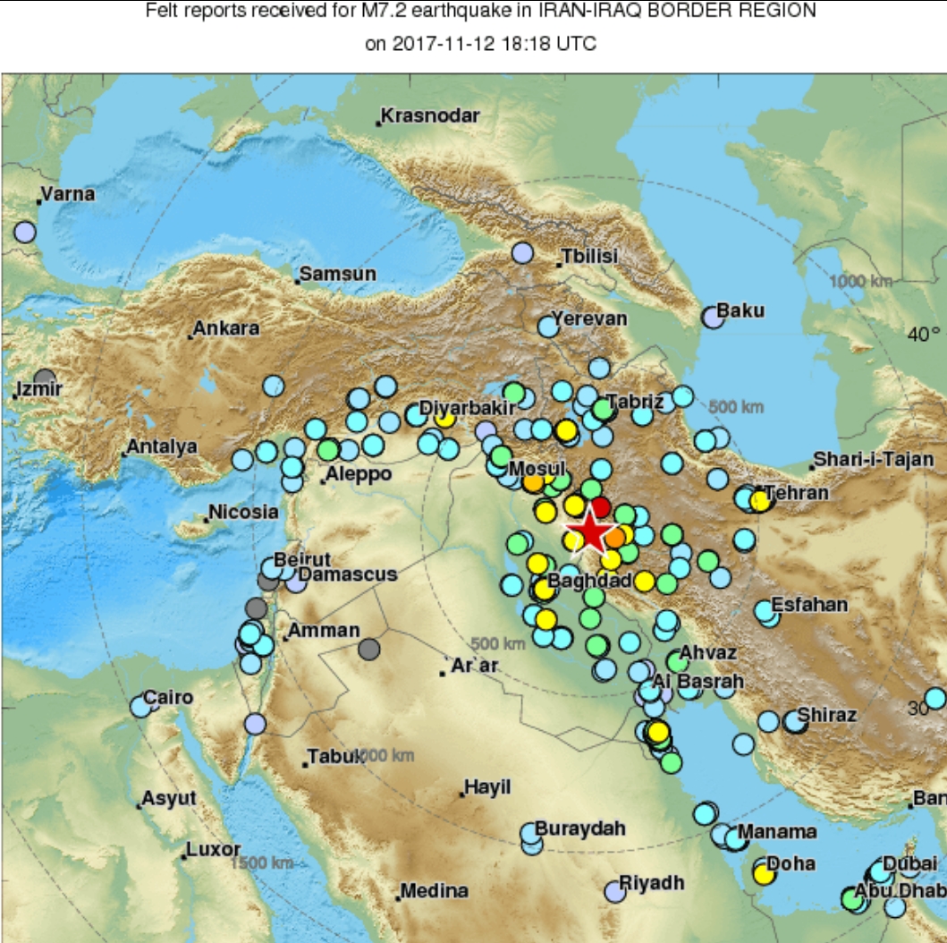 Un puissant séisme de magnitude 7 2 frappe l Irak et l Iran ZayActu org