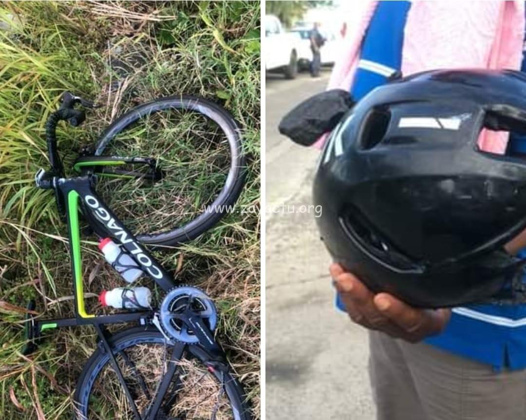 Le Coureur Cycliste Martiniquais Micka L Laurent Renvers Par Une